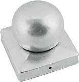 Connex Pfostenkappe - Mit Kugel - 90 x 90 mm - Witterungsschutz für Pfosten & Zäune - verzinkt /...