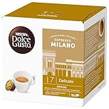 NESCAFÉ Dolce Gusto Espresso Milano, 16 Kaffeekapseln (Intensität 7, besonders fein und samtig),...