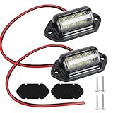 EuAcesry LED-Kennzeichenbeleuchtung für Motorrad, 12 V – 24 V, Blinklicht für SUV, Anhänger,...