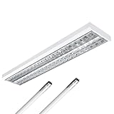 ELG Leuchten LED Rasteranbauleuchte 150cm 2-flammig inkl. 2x 17, Watt 3100lm (6200lm) (4000K)...
