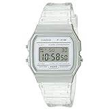 CASIO Damen Digital Quarz Uhr mit Resin Armband F-91WS-7EF