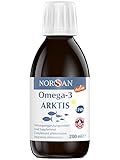 NORSAN Premium Omega 3 Arktis Dorschöl hochdosiert 200 ml / 2.000mg Omega 3 pro Portion mit...