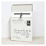 Briefkasten Vintage Eisen Briefkasten Schloss Briefkasten Retro Wandhalterung Briefkasten...