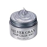 VIVILIAN Silver Grey Haarfärbemittel, Temporäres Haarstylingwachs, Haarfarbenwachs für Männer...