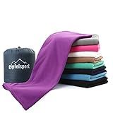 Mikrofaser Fleece Decke mit Schlafsackfunktion I Größe 185 x 150cm, 690 g I Microfaser Camping...