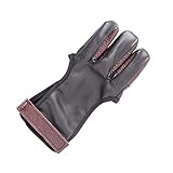 HAPINARY Fingerhandschuhe Fingerschutz Fingerlaschen Für Recurve Bögen DREI Finger Handschuh Für...