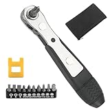 Maven Gifts Mini-Ratschen-Schraubendreher-Set mit rechtwinkligem und versetztem Griff, 10 Bits...