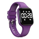 Focwony Digitale Kinderuhr, Schrittzähler, wasserdicht, Fitness-Tracker, Armbanduhr mit...