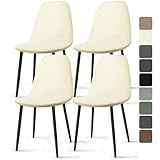 Stuhlhussen 4 Stück Stretch Stuhlhussen für Esszimmerstühle Universal Spandex Hussen für Stühle...
