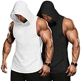 COOFANDY Herren Tank Top Muskelshirts Fitness Shirts Ärmelloser Hoodie Workout Sport Fitness...