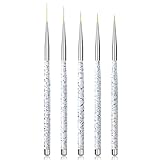 Sularpek Nagel Pinsel Dünn, 5 Stück Nagel Art Liner Pinsel, Professional Nailart Pinsel Fineliner,...