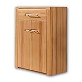 Stella Trading Nature Plus Schuhschrank teil-massiv aus Kernbuchenholz - Schuhregal mit viel...
