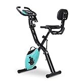 Merax Fitness Bike, Heimtrainer Klappbar, Magnetische Faltbares Fitnessfahrrad mit 10...