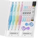 Four Candies Ergonomisches Druckbleistift-Set für Kinder, 4 niedliche Druckbleistifte 2MM mit 44...