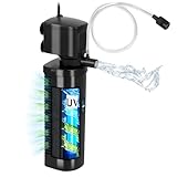 Tararium Aquarium Filter mit 5W U-V-Licht – Tauchpumpe für klares Wasser in...