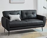 GRAVFORCE Sofa 2 Sitzer Prägunoserie Kleine Couch 2 Sitzer Modernes kunstledercouch 2er für...
