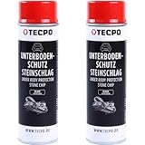 TECPO 2X Unterbodenschutz Steinschlag überlackierbar schwarz, 500ml