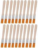 JEXOWIQ 20pcs Kleine Pinselset,Malerpinsel 1,4cm Pinsel flach Lackpinsel Farbe Streichen Pinsel 13cm...