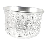 SAFIGLE Chinesischer Retro Teebecher aus Langlebiger Legierung Kompakt und Multifunktional...