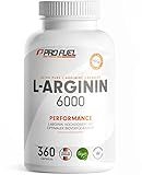 L-Arginin 360 Kapseln vegan - mit 6000 mg pflanzlichem L-Arginin aus Fermentation (davon 6000 mg...