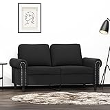 ZEYUAN 2-Sitzer-Sofa Schwarz 120 cm Samt, Loungesofa, Sofas & Couches, Relaxsofa, Couch für...