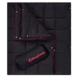 KingCamp Leichte Campingdecke, multifunktionale und warme Steppdecke mit Druckknopf,...