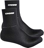 Cressi Black Neoprene (3 or 5mm) Socks Resilient - Neopren Tauchsocken 3/5mm, Schwarz, für...