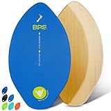 BPS Skimboards Shaka mit farbigem Eva-Griffpolster und hochglänzendem Klarlack,Holz-Skimboard mit...