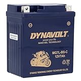 DYNAVOLT - NANO-GEL MG7L-BS-C Motorradbatterie 12V 7Ah 200A. Ersetzt YTX7L-BS. Maße: 113x69x130mm....