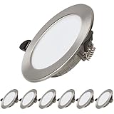 Dexnump Einbaustrahler LED Ultra Flach 230V, 7W LED Spot 700LM 25mm Einbautiefe, Deckenspots 75-95mm...