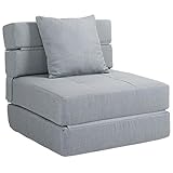 HOMCOM Schlafsessel klappbar, Schlafsofa, 2-in-1 Klappsessel mit Bettfunktion, Relaxsessel mit...