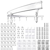 Flexible Decken-Vorhangschiene | 5-meter Gebogene Vorhangschiene mit stummen Rollen | biegbare...