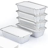 Spare Essentials Aluminium-Kastenformen mit Deckel, Einweg-Brotformen zum Backen, Lunch-Behälter,...