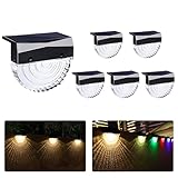 iShabao Solarlampen für Außen Garten, 6 Stück Solarleuchten Gartendeko Wasserdicht, 12 Modi -...