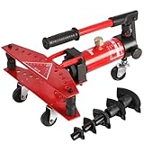 Hydraulischer Rohrbieger mit 6 Schneideisen, Biegebereich 0-90° für Stahl, Eisen, Edelstahlrohre