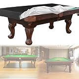 CXAFQ 7Ft Billard Tisch Staubabdeckung, Schwarz, Gewicht 350g, Enthält Eine Aufbewahrungstasche,...