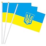 Große Ukraine Flagge Fahne 90x150 cm Lebendige Farbe Gelb und Blaues Flag Wasserfest Langlebig...