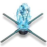 PxkVrin 3D-Hologramm-LüFter, 3D-Hologramm-Projektor, 16,5 Zoll 2000 X 224 WiFi-3D-Projektor, für...