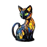 Generisch Katzenlampe - Katze LED Nachtlampe Tier Deko - Deko Figur Halloween Dekoration Für...