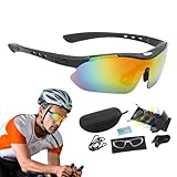 Fahrrad-Sonnenbrille – Polarisierte Sportbrille, schützende, winddichte Schutzbrille, leichte...
