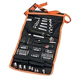 Black+Decker Autowerkzeug Set 77-teilig/Autozubehör Auto-Werkzeug-Set Handliche Roll-Tasche mit...