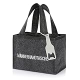 Nordstern Männerhandtasche aus Filz mit 6 Fächern incl. Flaschenöffner Vatertag, Geburtstag oder...