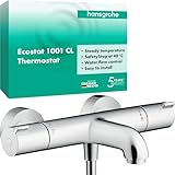 hansgrohe Ecostat - Wannenthermostat Aufputz, Wannenarmatur mit Sicherheitssperre (SafetyStop) bei...