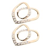 GETAJGHSD 2 Stück Strass Schalschnallenringe Große Goldfarben Leichter Schalringverschluss für...