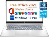 HP 17,3 Zoll Business Laptop, kostenloses Microsoft Office 2021 mit lebenslanger Lizenz, Widescreen...