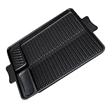 TOBBOMEY Outdoor Bbq Grillplatte Rechteckig Leicht Antihaftbeschichtet für Tragbaren Gasherd...