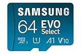 Samsung EVO Select (2024) microSD-Karte + SD-Adapter, 64 GB, Speicherkarte für Smartphone und...