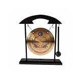 lachineuse - Gong mit Schlägel – Chinesischer Drachen-Gong – Zen-Dekoration aus Holz und Kupfer...