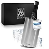 SWISSHOME® Flaschenkühler für Wein, Champagner und Sekt Flaschen I Doppelwandiger Edelstahl...