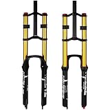 splumzer Fahrrad Federgabel 26/27.5/29' für Mountainbike DH Air Double Shoulder Downhill Abseilen...